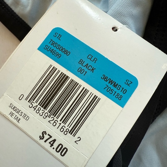 NIKE ladies black and blue razorback swimsuit NWT size 10 perfect condition - Picture 9 of 13